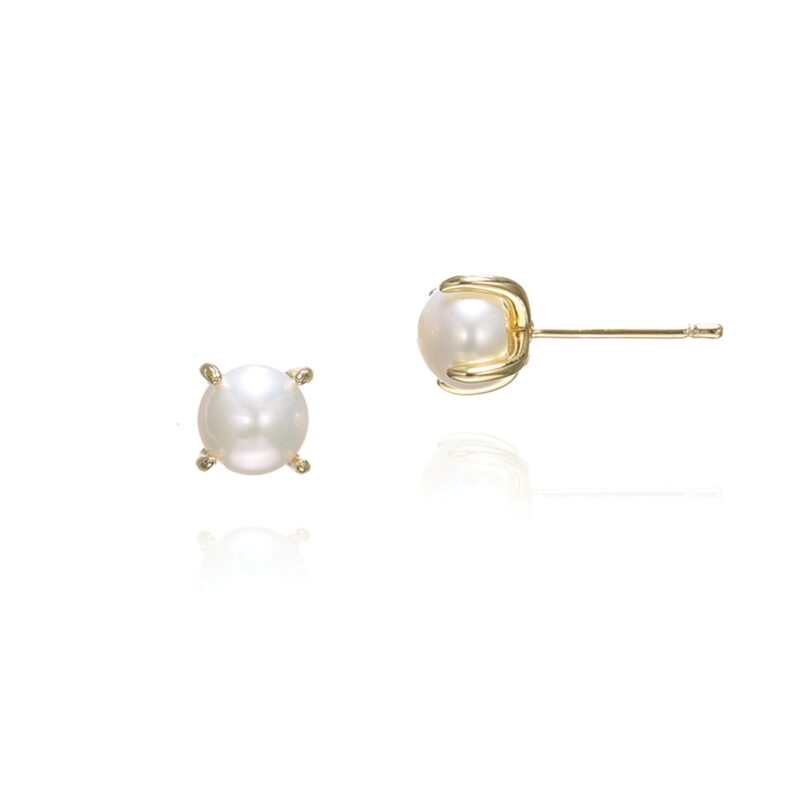 Cairo Gold Pearl Classic Stud Earrings