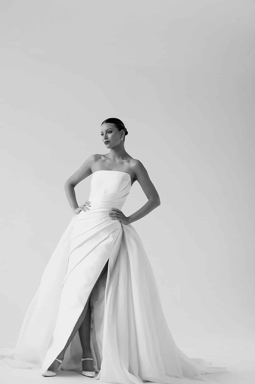 Shehzarin Batha Archer Gown with Gazar Overskirt Melbourne Designer Wedding Dresses
