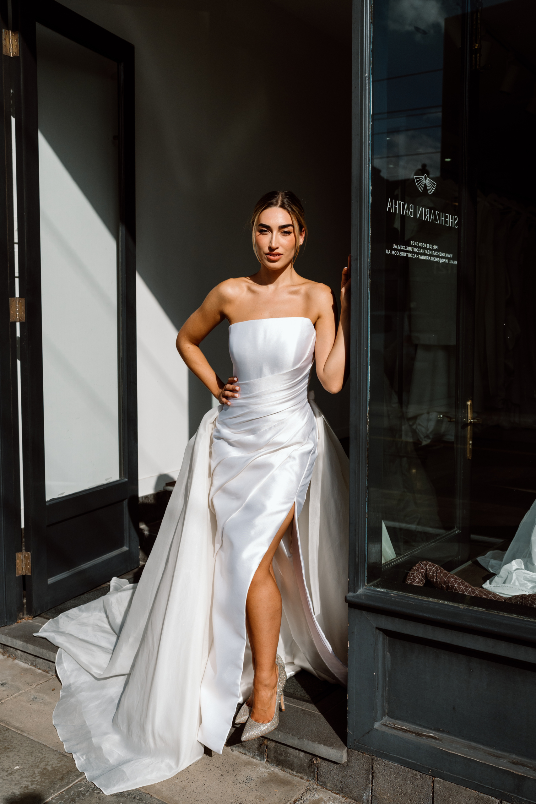 Shehzarin Batha Archer Gown with Gazar Overskirt Melbourne Designer Wedding Dresses