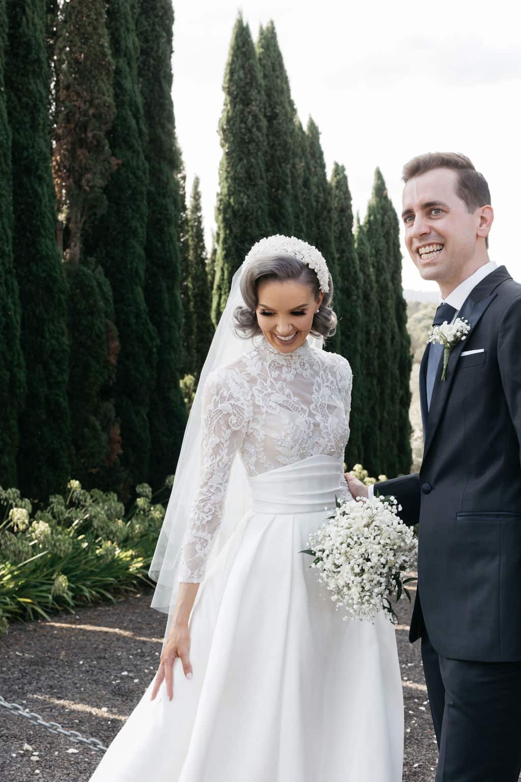 A Grace Kelly Inspired Wedding Gown Bespoke Gowns Armadale Melbourne finest luxury bespoke gowns. Shehzarin Batha Couture