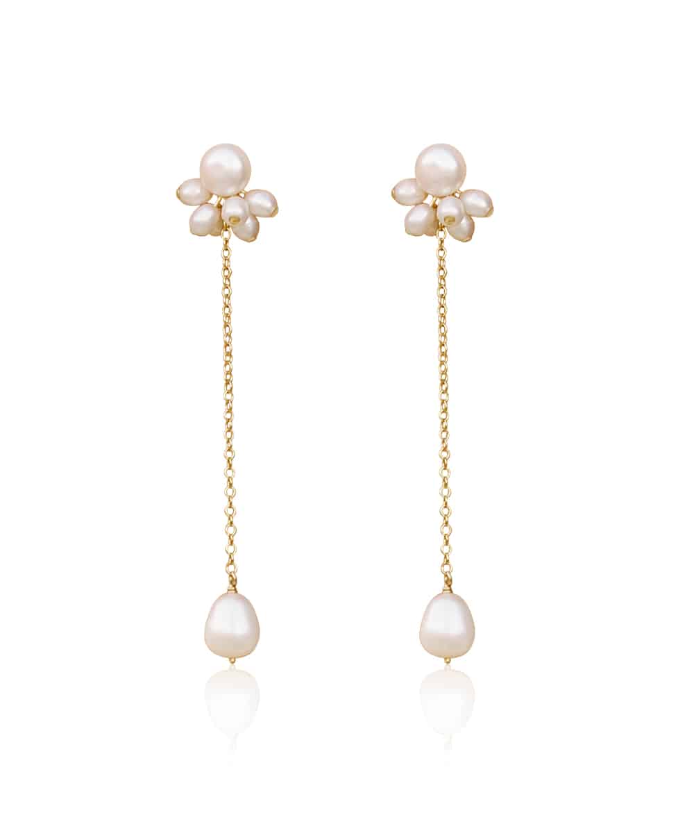 Olivia Earrings – Pearl Collar