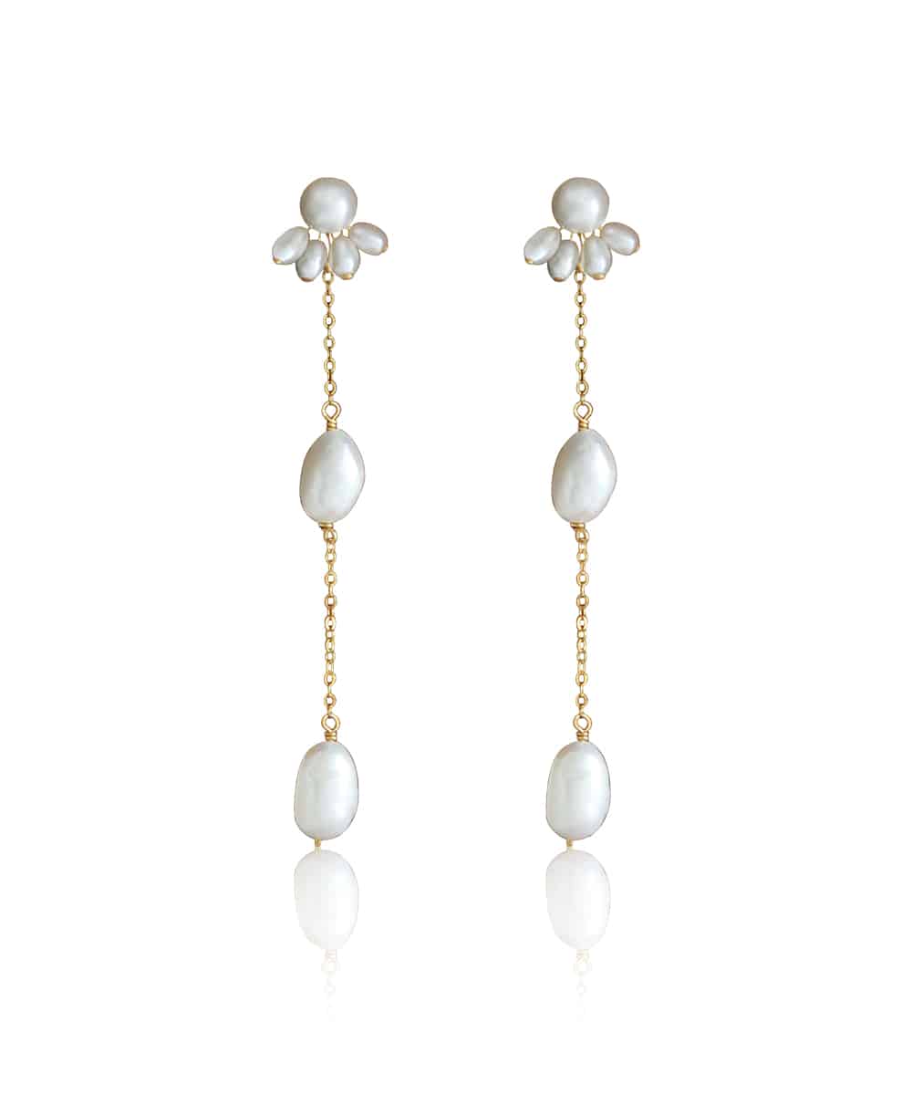 Sabine Earrings – Pearl Collar